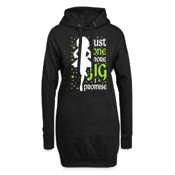 Irischer Tanz Irisches Tanzen - Hoodie-Kleid - Schwarz - Vorne