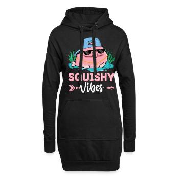 Lustiges Meerestier - Hoodie-Kleid - Schwarz - Vorne