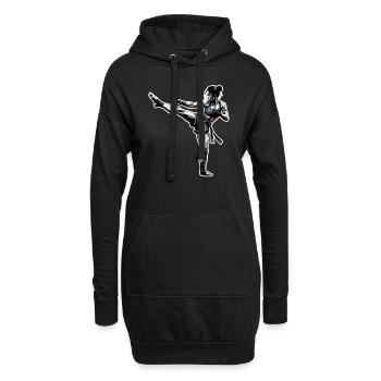 Muay Thaï Fille - Sweat-shirt à capuche long Femme - noir - Devant
