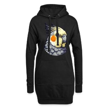 Conception mignonne d’amant de Cokatiel - Sweat-shirt à capuche long Femme - noir - Devant