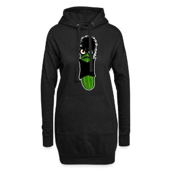 Goth Cucumber Gothic - Hoodie-Kleid - Schwarz - Vorne