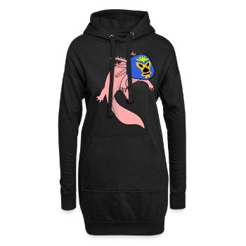 Lucha Libre Axolotl Luchador - Sweat-shirt à capuche long Femme - noir - Devant