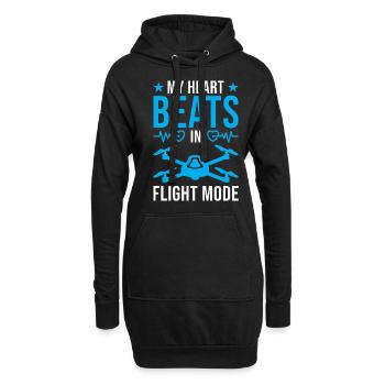 Drone Pilot Design Flight Mode - Hoodie Dress - black - Front