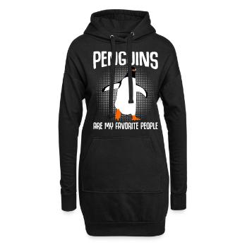 Penguins Penguin - Hoodie-Kleid - Schwarz - Vorne