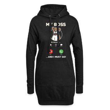 Boxerhundbesitzer Idee Lustig - Hoodie-Kleid - Schwarz - Vorne