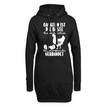 Huhn Bauer Bauernhof Küken Landwirt Hühner - Hoodie-Kleid - Schwarz - Vorne