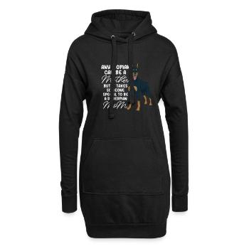 Doberman chien chiens cadeau pour animaux de compagnie - Sweat-shirt à capuche long Femme - noir - Devant