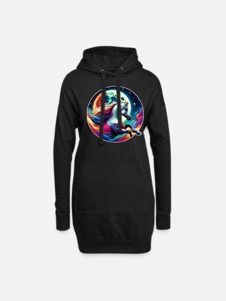 Arabian Horse Art - Hoodie Dress - black