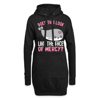 Drôle de poisson Sacabambaspi Meme - Sweat-shirt à capuche long Femme - noir - Devant