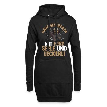 Hund Hundepapa Vater Havaneserpapa Havaneser - Hoodie-Kleid - Schwarz - Vorne