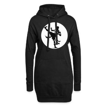 Muay Thai Kunst - Hoodie-Kleid - Schwarz - Vorne