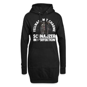 Hund Schnauzer Riesenschnauzer - Hoodie-Kleid - Schwarz - Vorne