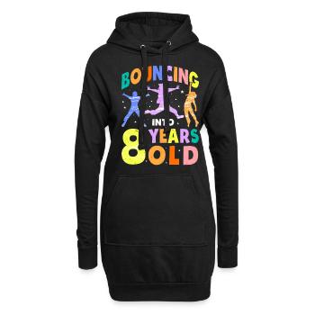 Trampoline Lover 8e anniversaire Party Jumping - Sweat-shirt à capuche long Femme - noir - Devant