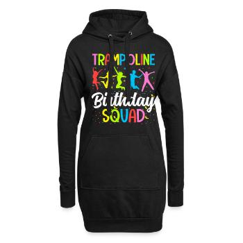 Fête d’anniversaire trampoline - Sweat-shirt à capuche long Femme - noir - Devant