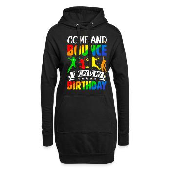 Fête d’anniversaire trampoline - Sweat-shirt à capuche long Femme - noir - Devant