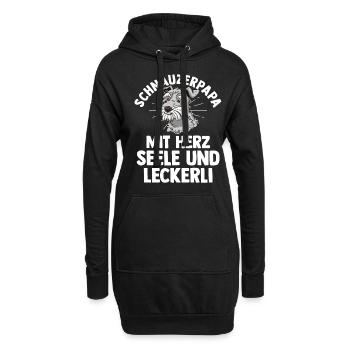 Hund Hundepapa Vater Schnauzerpapa Schnauzer - Hoodie-Kleid - Schwarz - Vorne