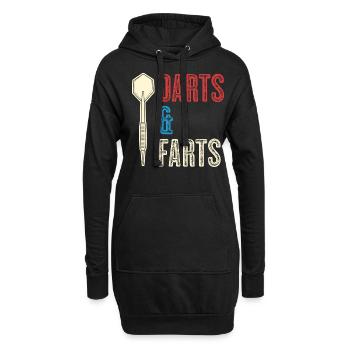 Fléchettes et pets Jeu de fléchettes pour joueur de fléchettes - Sweat-shirt à capuche long Femme - noir - Devant