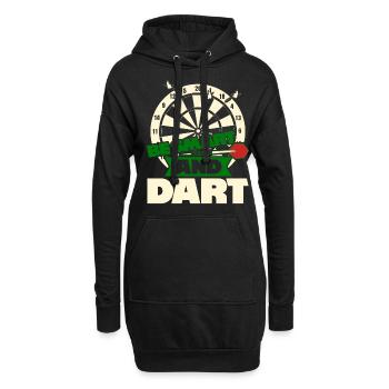 Darts Dartboard Funny Dart Player - Hoodie-Kleid - Schwarz - Vorne