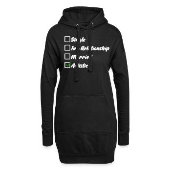 Autist Joke Autism Autistic - Hoodie-Kleid - Schwarz - Vorne