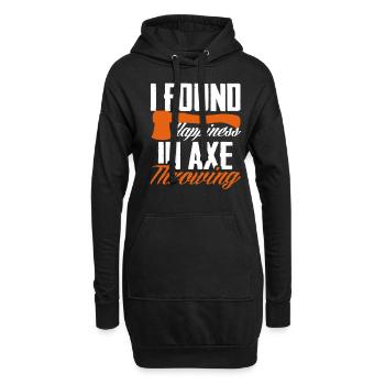 Axtwurf Axt Werfen Glück Leidenschaft - Hoodie-Kleid - Schwarz - Vorne