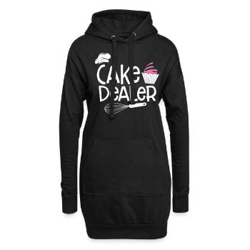 Cupcake Muffin Backen Geschenk - Hoodie-Kleid - Schwarz - Vorne