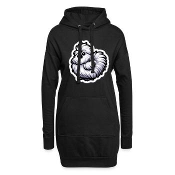 Silkie Chicken Fluffy Chicken Silkies - Hoodie-Kleid - Schwarz - Vorne