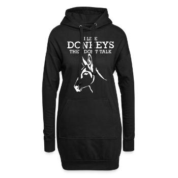 Ânes Blague Âne - Sweat-shirt à capuche long Femme - noir - Devant