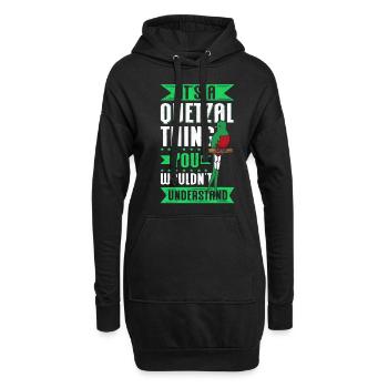 Quetzal Vögel | Guatemala Vogel Geschenk - Hoodie-Kleid - Schwarz - Vorne