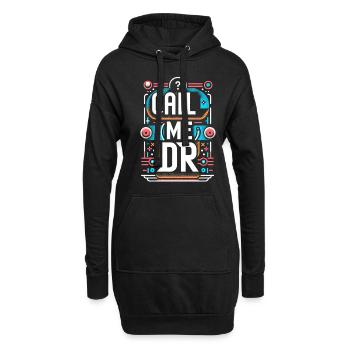 Call Me Dr 29 - Hoodie-Kleid - Schwarz - Vorne