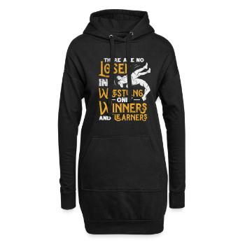 Wrestling - Hoodie-Kleid - Schwarz - Vorne