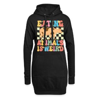 Régime végétalien Groovy à base de plantes - Sweat-shirt à capuche long Femme - noir - Devant