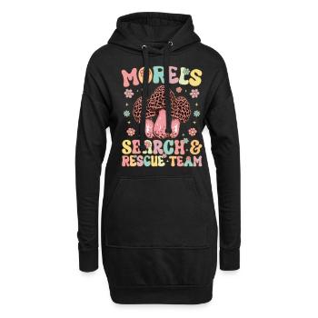 Groovy Mykologe auf Pilzsuche - Hoodie-Kleid - Schwarz - Vorne