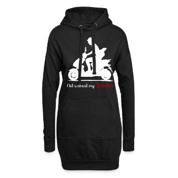 Scooter Riding Moteur Scooter Moto - Sweat-shirt à capuche long Femme - noir - Devant