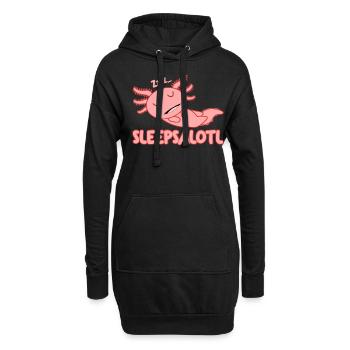 Axolotl endormi Axolotls de sommeil - Sweat-shirt à capuche long Femme - noir - Devant