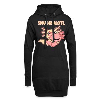 Snuggle Axolotl Câlin Axolotls - Sweat-shirt à capuche long Femme - noir - Devant
