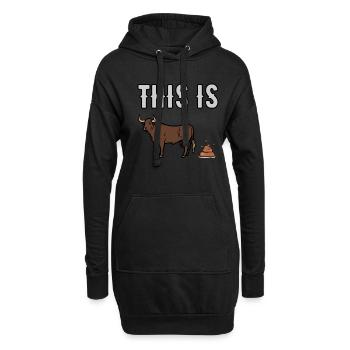 C’est des conneries, drôle, dire, humour, sarcasme - Sweat-shirt à capuche long Femme - noir - Devant
