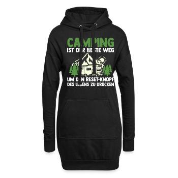 Camping-car Camping-car Camping Camping - Sweat-shirt à capuche long Femme - noir - Devant