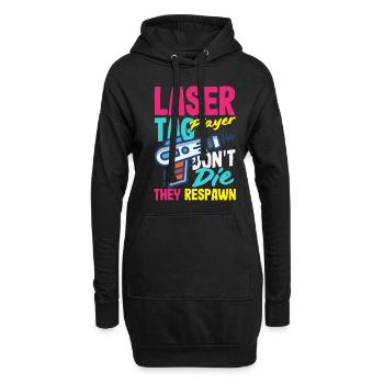 Indoor-laser-tag-party-outfit lasertag - Hoodie-Kleid - Schwarz - Vorne