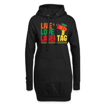 Indoor-laser-tag-party-outfit lasertag - Hoodie-Kleid - Schwarz - Vorne