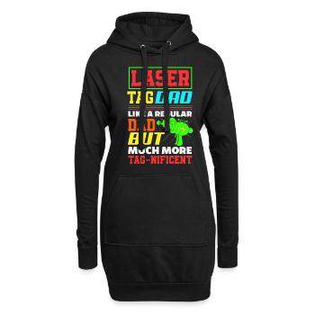 Indoor-laser-tag-party-outfit lasertag - Hoodie-Kleid - Schwarz - Vorne