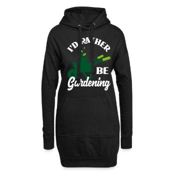 Jardin - Sweat-shirt à capuche long Femme - noir - Devant
