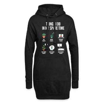 Garten Freizeit Hobby Pflanzen - Hoodie-Kleid - Schwarz - Vorne