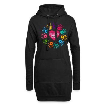 Orthophoniste, orthophoniste, orthophoniste - Sweat-shirt à capuche long Femme - noir - Devant