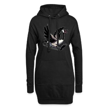 Lustige kanadische Gans auf der Jagd - Hoodie-Kleid - Schwarz - Vorne