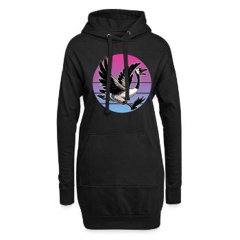 Wütende Kanadische Gans - Hoodie-Kleid - Schwarz - Vorne