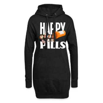 Meerschweinchen Süße Tiere Nager - Hoodie-Kleid - Schwarz - Vorne