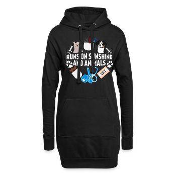 Vétérinaire Vétérinaire Médecine Vétérinaire - Sweat-shirt à capuche long Femme - noir - Devant