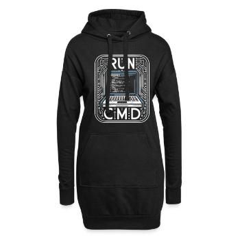 Run Cmd 41 - Hoodie-Kleid - Schwarz - Vorne
