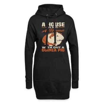 Meerschweinchen Heim Haustier Geschenk - Hoodie-Kleid - Schwarz - Vorne