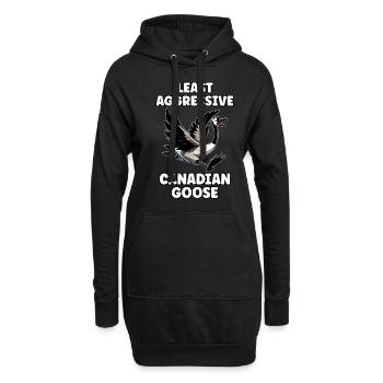 Kanadisches Gans-Meme - Hoodie-Kleid - Schwarz - Vorne